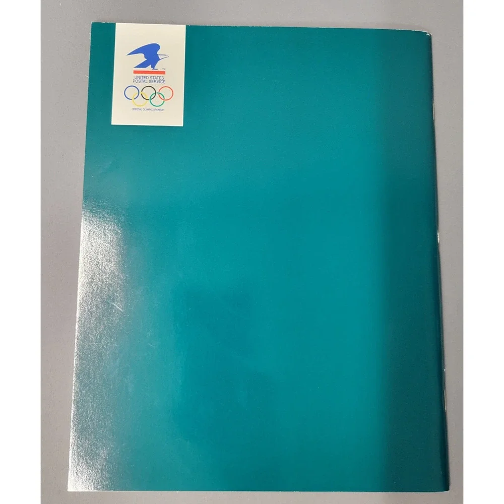Vintage 1990 USPS Mint Set Commemorative Stamp Album Olympic Dolphin Booklet USA